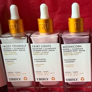 Lot of 3 TRULY Beauty Fairy Lights Moonicorn Frost Yourself Shimmer Body Serums